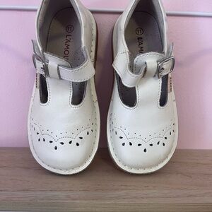 L'Amour Kids White Leather Shoes